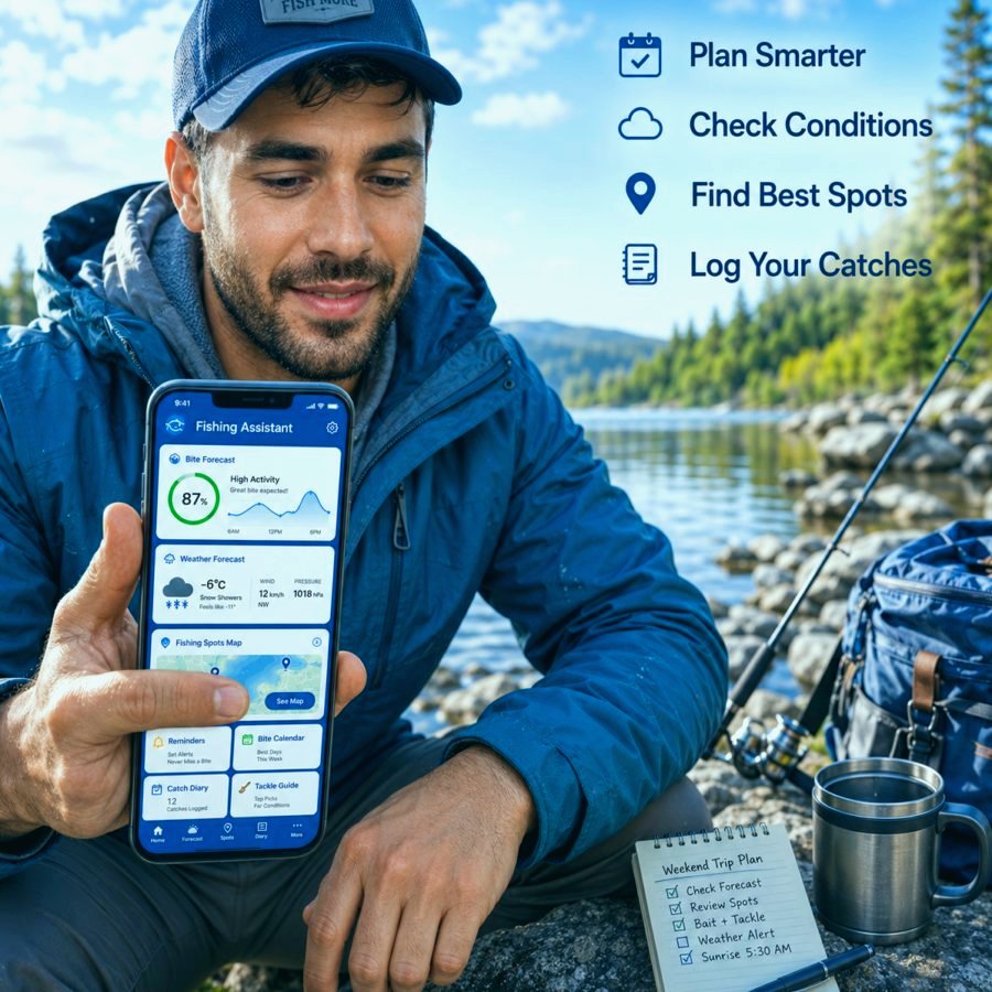 Fishing reports and local notes inside mobile app